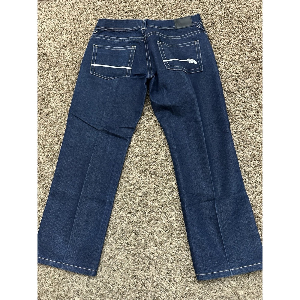 Vintage Y2K Mecca Blue Denim Dark Wash Jeans Mens Size 38x32